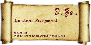 Darabos Zsigmond névjegykártya